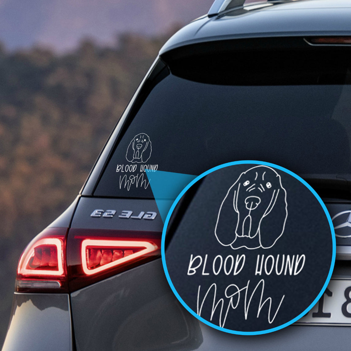 Blood Hound 4" Decal