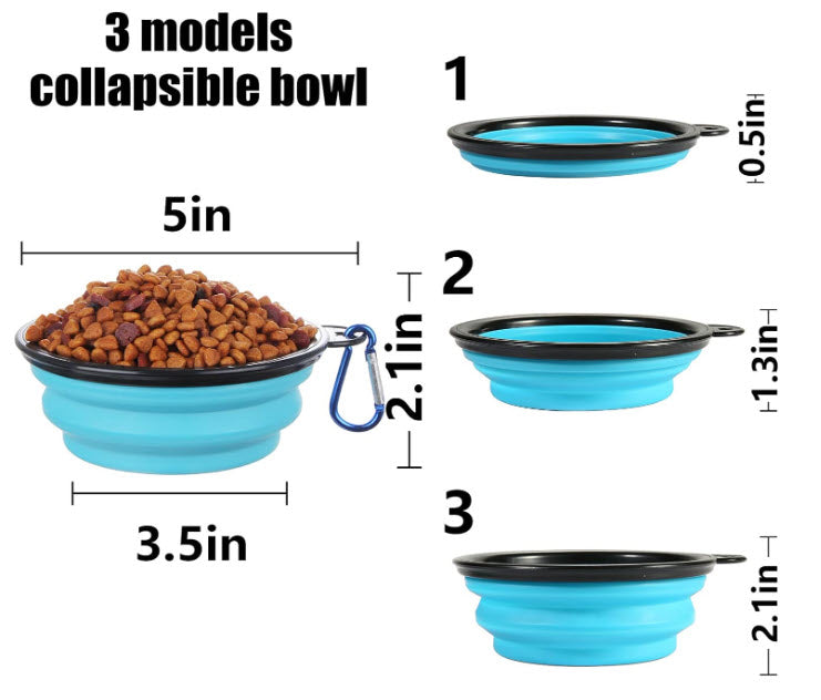 Travel Collapsible Bowls with Cover Lids