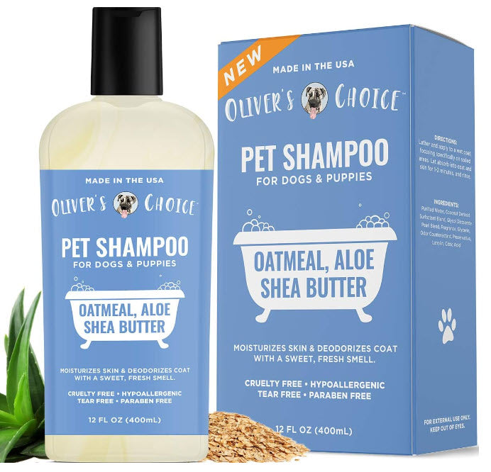 Dog Shampoo with Oatmeal, Aloe, and Shea Butter